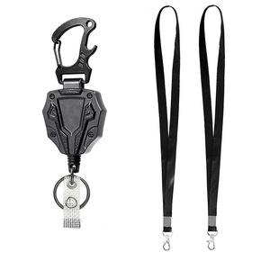 Nhiệm vụ nặng nề màu đen ABS huy hiệu Reel với dây thép cho xây dựng trang web bệnh viện văn phòng nhà máy kho an toàn ID - Product Image 1