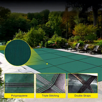Couverture de piscine en maille PP verte, robuste et durable, sur mesure, pour piscine creusée, protection de piscine, livraison directe d'usine