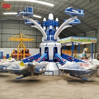 Offre Spéciale Manège Aérospatiale à Contrôle Individuel 16 Places 8 Bras pour Parcs d'Attractions et Parcs Thématiques, Attraction Familiale Extérieure
