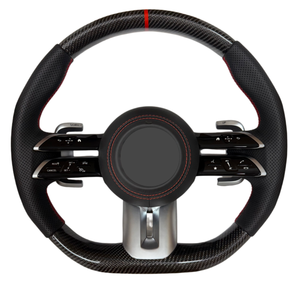 Volant sport AMG en cuir et fibre de carbone pour Mercedes Benz C E S G GLE GLS GLC CLS W213 W222 W205 C63, nouvelle édition améliorée - Product Image 3