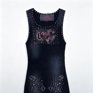 PEEQI Z233 Abito Senza Maniche Stile Spice Girl, Vestito Retrò con Stampa di Personaggi, Abito Aderente alla Moda - Product Image 3