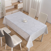 Nappe de table jetable en PVC rose à motifs de feuilles tropicales RNPT pour restaurant, nappe rectangulaire