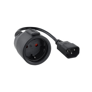 Cavo adattatore - cavo di alimentazione C14/M a CEE7/H, 16A, 50 cm, ideale per collegare dispositivi elettrici con diverse presa - Product Image 1