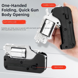 Nuevo <span class=keywords><strong>Revólver</strong></span> de Juguete Plegable de Aleación que Dispara Balas Blandas, Pistola de Juguete para Niños, Pistolas Plegables de Aleación de Nylon que Disparan Balas Blandas - Product Image 4