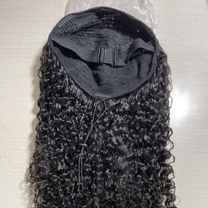 Wholesale Afro Kinky Curly <strong>Half</strong> <strong>Wigs</strong> Human Hair Adjustable Breathable Machine Made Human Flip Over Drawstring Ins Human Hair <strong>Wig</strong> - Product Image 5