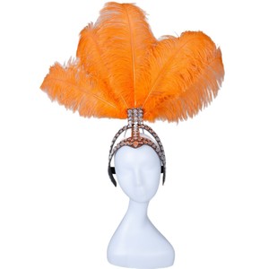 Serre-tête glamour inspiré des années 20 avec plumes et strass, accessoire de costume réglable DIY pour Halloween et les fêtes de remise des diplômes <span class=keywords><strong>Ava</strong></span> - Product Image 4