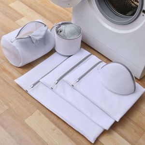 Sacs de lavage en maille réutilisables et durables avec fermeture éclair, sacs de lavage pliables pour sous-vêtements avec fermeture éclair, sacs de lavage pour soutien-gorge - Product Image 3