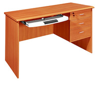 Bureau d'ordinateur en bois de style minimaliste marron, design ancien, en promotion