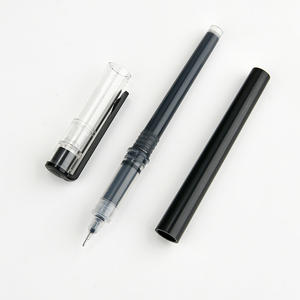 Perlengkapan alat tulis cair 0.5mm cepat kering Logo kustom pena Gel biru merah oranye plastik Batch pena tanda berbasis air untuk - Product Image 3