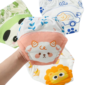 Culotte d'apprentissage de la propreté pour bébé, imperméable aux fuites latérales, en coton imprimé, <span class=keywords><strong>lavable</strong></span>, réutilisable, sous-vêtements d'incontinence pour enfants - Product Image 1