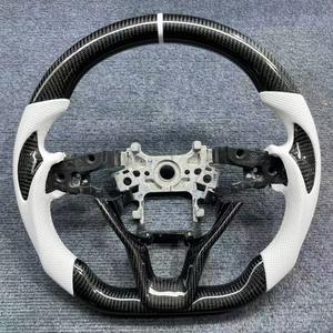 Volant de direction en cuir rouge sport personnalisé CarbMod en fibre de carbone pour 4 branches, 50 mm de diamètre, pour Accord 10e génération - Product Image 2