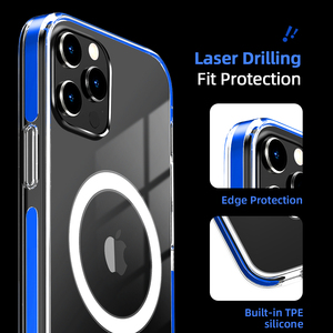 Custodia per telefono <span class=keywords><strong>trasparente</strong></span> EONLINE per <span class=keywords><strong>iPhone</strong></span> <span class=keywords><strong>13</strong></span> Pro Max 12 <span class=keywords><strong>Mini</strong></span> custodia per ricarica Wireless magnetica <span class=keywords><strong>Cover</strong></span> posteriore <span class=keywords><strong>trasparente</strong></span> di lusso per PC - Product Image 3