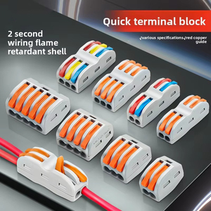 Bloc de jonction rapide multifonctionnel 10A, connecteur de fil à poussoir, cuivre ABS, prise de fil, connexion rapide pour éclairage encastré - Product Image 5