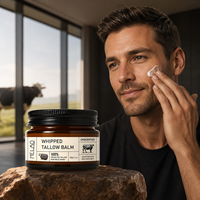 Baume hydratant premium halal pour homme au miel de Manuka et au suif de bœuf, crème fouettée adoucissante au suif, soin de la peau, marque privée OEM