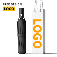 Parapluie compact pliable en 3 sections, impression de logo personnalisée, cadeau promotionnel d'entreprise pour événements en plein air, protection UV