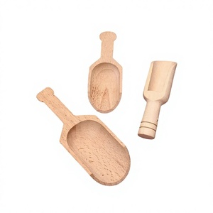 Cuillère en bois classique écologique avec manches longs et courts, capacité de 10 à 30 ml, pour café, thé, sucre et épices - Product Image 5