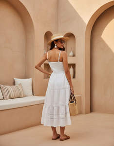 Robe longue décontractée pour femmes, robe d'été à manches courtes, tissu doux et confortable, robe longue légère - Product Image 5