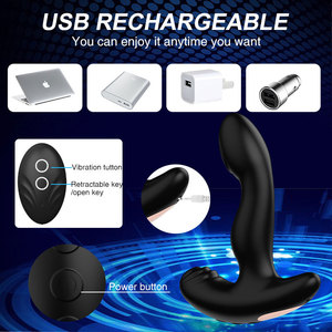 Masseur de <span class=keywords><strong>prostate</strong></span> masculin en silicone, vibromasseur pour adultes, jouets sexuels pour femmes et hommes, plug anal télécommandé - Product Image 5