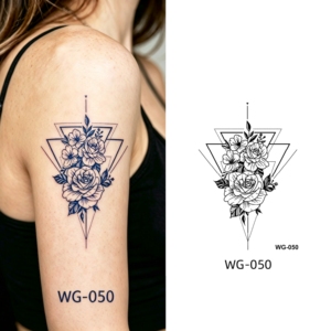 Tatuajes Temporales de Jugo Herbal sin Agua, Diseños Geométricos Modernos, Resistentes al Agua, de Larga Duración, Aplicación Instantánea, Semi-Manuales y Personalizados - Product Image 5