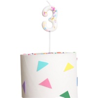 Bougie d'anniversaire créative couleur arc-en-ciel, numéro 3D, bébé, enfant d'un an, joyeux anniversaire, fête, vente en gros