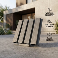Planche de terrasse en WPC moderne, revêtement composite imperméable pour jardin, décoration extérieure de la maison