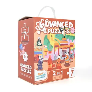 Produttori 2 in 1 livello 7 panda puzzle educativo per bambini per età 7-9
