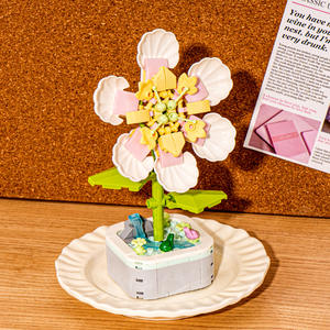 Drill Horse Blocs de construction en petites pièces à assembler, motifs Marguerite, Rose, Tulipe, pour la création de fleurs en pot, cadeau pour filles de 8 à 13 ans - Product Image 2