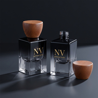 Flacon de parfum de luxe personnalisé avec bouchon magnétique 30ml 50ml, flacon de parfum en verre à sertir avec emballage boîte