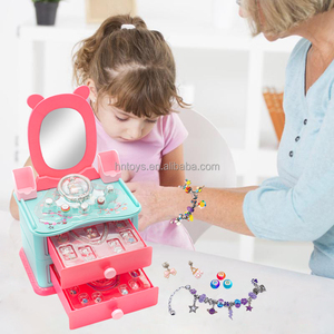 Kit de fabricación de <span class=keywords><strong>pulseras</strong></span> de regalo de cumpleaños de princesa <span class=keywords><strong>para</strong></span> <span class=keywords><strong>niñas</strong></span> y niños, Kit de fabricación de joyas DIY con <span class=keywords><strong>caja</strong></span> de almacenamiento de tocador de oso - Product Image 3