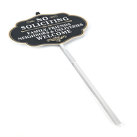 Panneaux de jardin en aluminium robustes, personnalisables, anti-rouille, avec avertissement « Propriété privée, pas de prospection », pour entrée de maison moderne