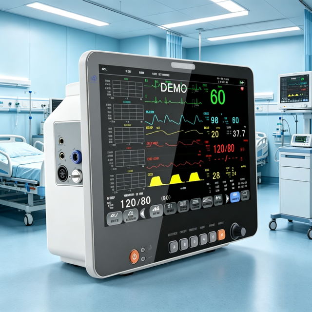 15.6 inches Multi-parameter Monitor Hospital Emergency Monitor Heart Rate Monitoring Apparatus