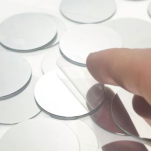 Love Heart Acrylic Half-Translucent Lens Back-Adhesive Plastic Mirror Decoration Toy Reflective Mirror PC Lens - Product Image 1