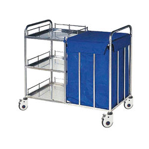 Rvs Vuile Linnen Zak Medische Dressing <span class=keywords><strong>Trolley</strong></span> Voor Ziekenhuis Gebruik - Product Image 1