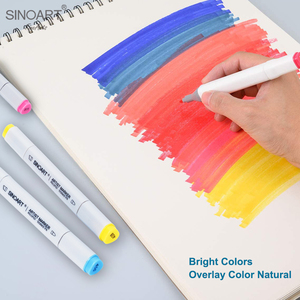 Rotuladores de doble punta de calidad para artista, marcadores de 120 colores personalizables lcohol, base NK - Product Image 6
