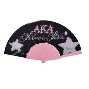 Abanico Plegable Ecológico de 23 cm con Letras Griegas Personalizadas, Impresión Digital a Color en Material de Bambú para Artículos Promocionales - Product Image 1