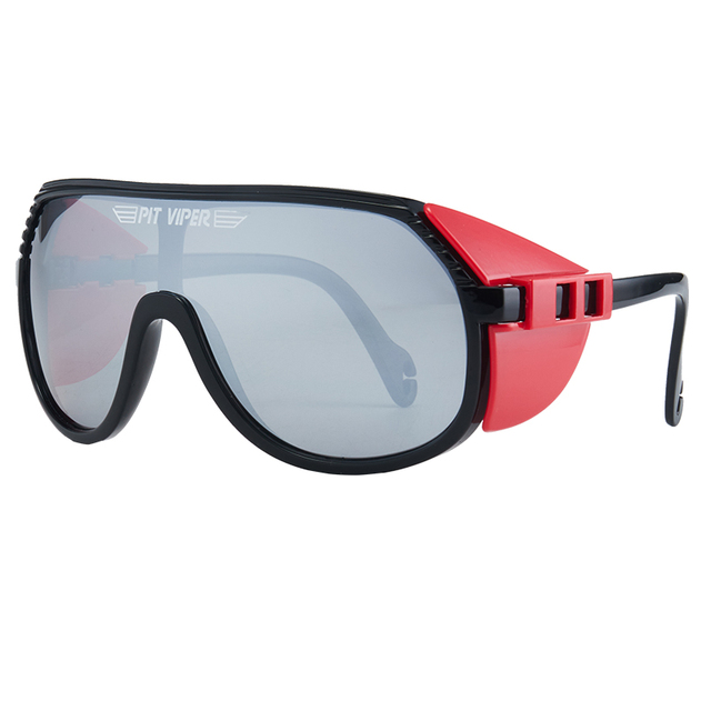 Wholesale Steampunk One Piece Lens UV400 PC Sport Sunglasses with Side Protection and Shields for Cycling