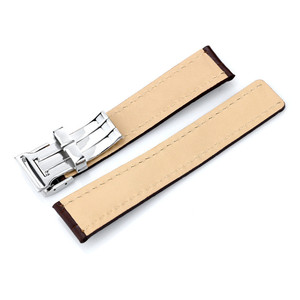 Correa de reloj de cuero ajustable suave, correa de reloj con patrón de cocodrilo, correa de cuero con cierre de mariposa para correa <span class=keywords><strong>Breitling</strong></span> - Product Image 6