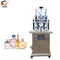 Machine de remplissage de parfum sous vide semi-automatique à 4 têtes, haute vitesse, prix usine