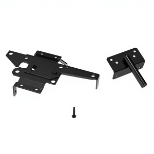 Juego de herrajes modernos de acero al carbono de alta resistencia con bisagra de puerta ajustable de cierre automático y pestillo de puerta bidireccional, ángulo de apertura de 180°, 7 orificios - Product Image 4