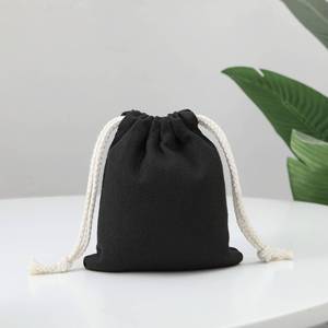 Wholesale Customized Organic Cotton Drawstring Pouch Small Reusable Jewelry <b>Gift</b> Storage with <b>Personalized</b> Design - Product Image 2