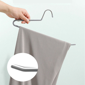 Cintres d'extérieur pour pantalons, universels, faciles à glisrer, revêtement PVC en métal, à bout ouvert - Product Image 6