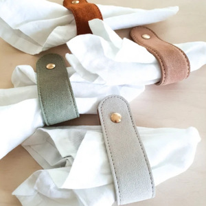 Anillos para servilletas de gamuza hechos a medida, estilo coreano, clips para servilletas frescos y sencillos, ideales para el hogar y la cena occidental. - Product Image 2