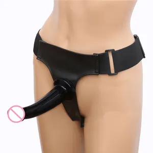 Pantalon gode en cuir pour pénis artificiel gode lesbien avec ceinture 18 jouets sexuels