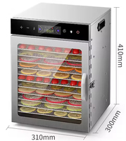 Mesin Pengering Buah dan Sayur Sillair Touchscreen Industrial, Pengering Makanan Rumah Tangga, Rak Pengering Daging