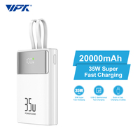 Batterie externe 20000mAh Ultra Grande Capacité PD65W Type-C Haute Puissance Super Charge Rapide pour Ordinateur Portable et Mobile, Charge Sans Fil, Li-Polymère