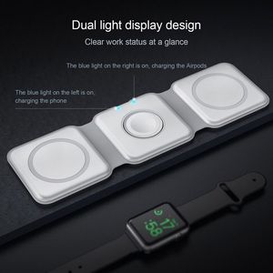 15w Magnetic Wireless Charger 3 in 1 Foldable Phone Charger Fast Charging Wireless Earphone Watch Mobile Phone Charger Stand - Product Image 3