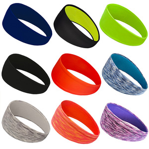 Bandeau tricoté rayé en spandex et polyester, fin, à séchage rapide, pour le sport en plein air, pour femmes - Product Image 5