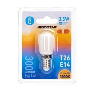 หลอดไฟ LED T26 E14 3.5 วัตต์ สำหรับตู้เย็น ประหยัดพลังงานและอายุการใช้งานยาวนาน เหมาะสำหรับให้แสงสว่างในพื้นที่ที่มืด - Product Image 2