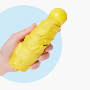 Mini parapluie pliant de poche promotionnel personnalisé pas cher pour femme, compact, anti-pluie, 5 plis, type capsule - Product Image 6