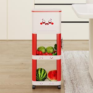 Étagère à déchets de cuisine, étagère de <span class=keywords><strong>rangement</strong></span> à plusieurs niveaux sur <span class=keywords><strong>roulettes</strong></span>, simple et mobile, seau de <span class=keywords><strong>rangement</strong></span> sanitaire avec couvercle, vente en gros - Product Image 3